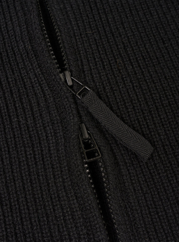 Universal Works Zip Cardigan Eco Wool Black Nero - foto 6