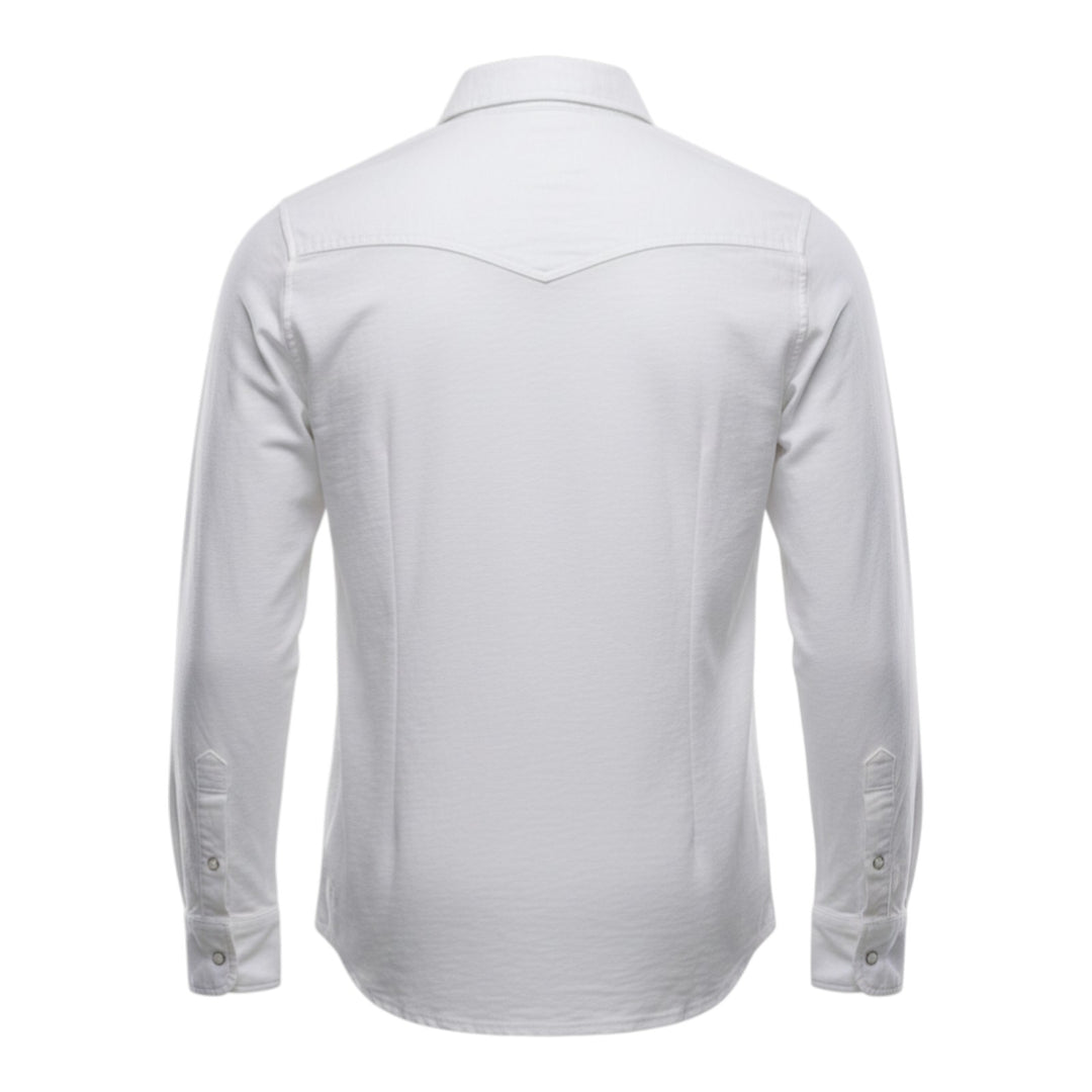 Chemise Western Manches Longues El Paso Flammé 180 g Blanc