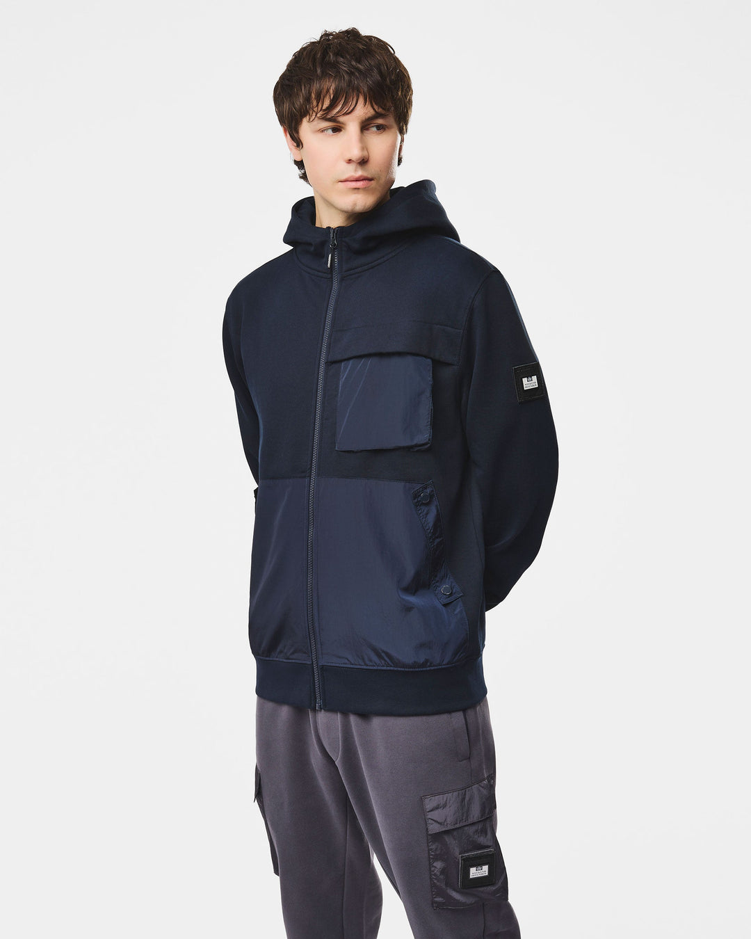 Weekend Offender Daponte Hoodie Navy Blu - foto 2