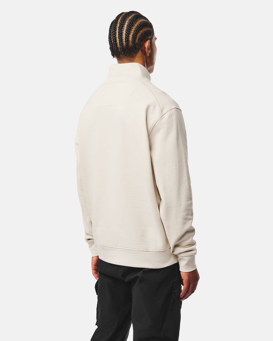 Weekend Offender Kraviz Quarter Zip Sweatshirt Calcium Beige - foto 4