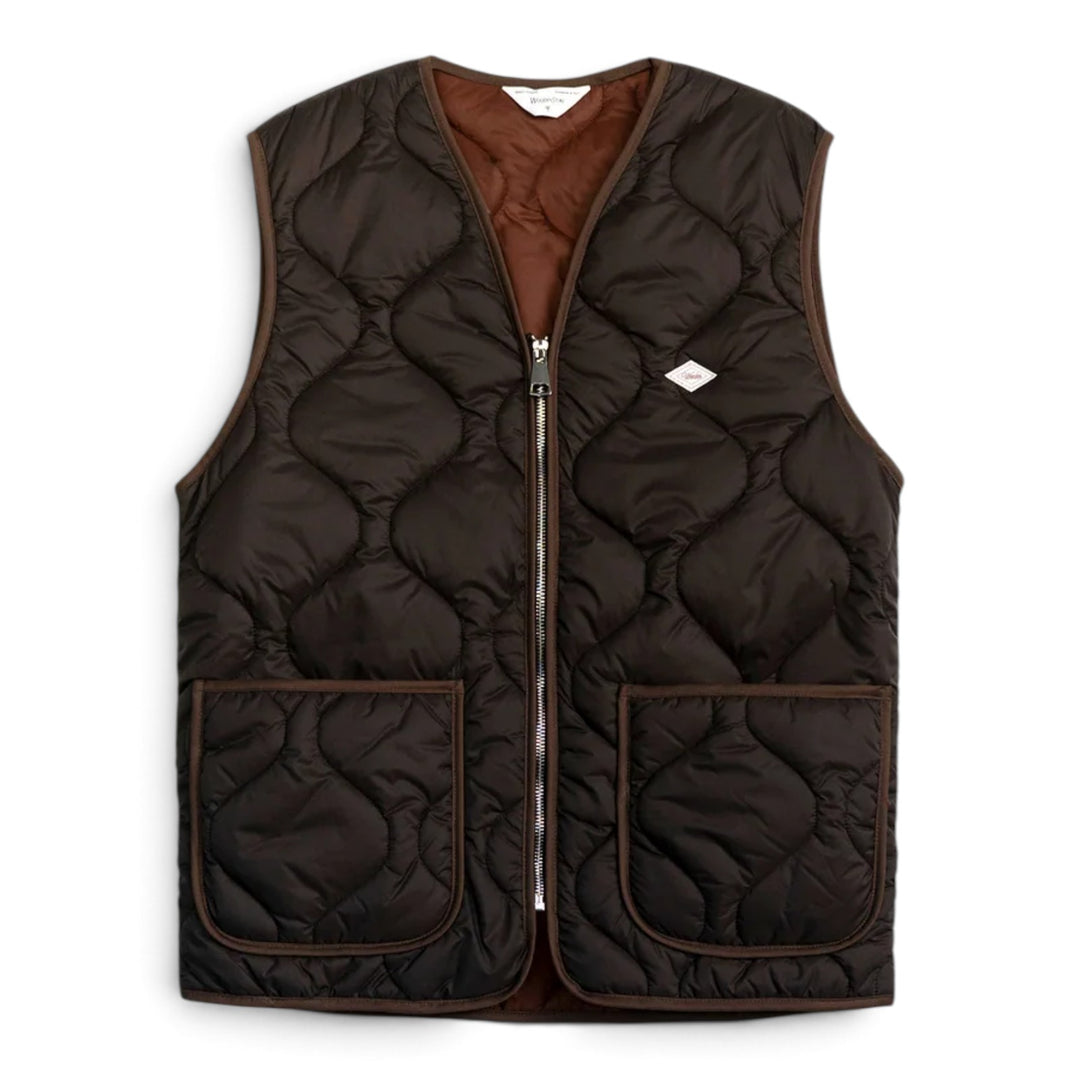 Gilet Rail Zip Marron foncé