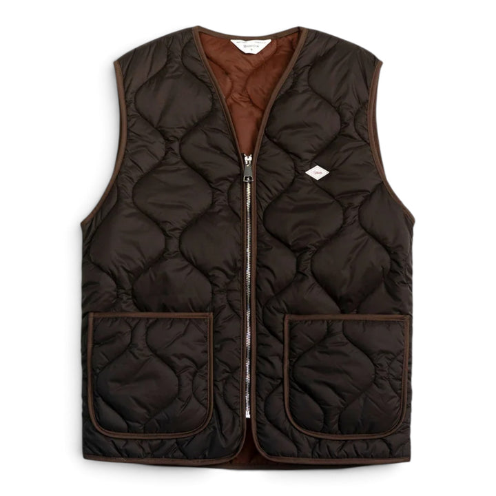 Gilet Rail Zip Marron foncé